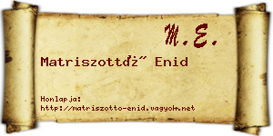 Matriszottó Enid névjegykártya